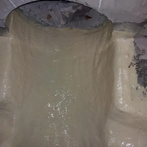 Schachtgerinne frisch mit ERGELIT-S100 modelliert