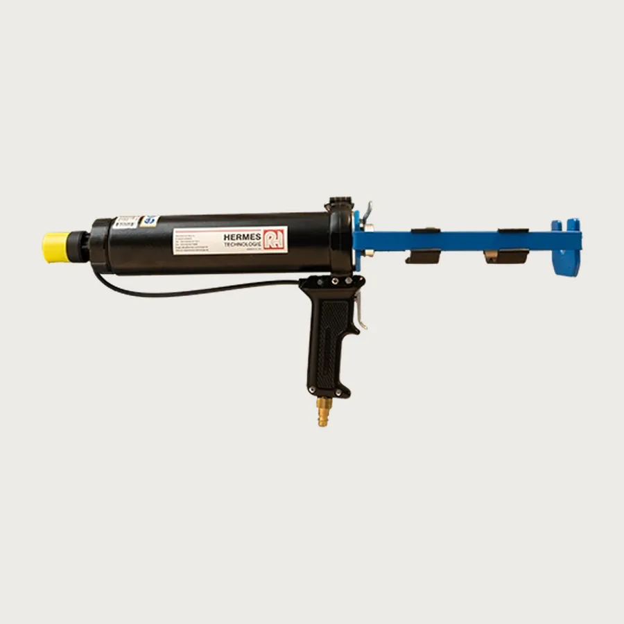 Halbautomatische pneumatische Kartuschenpresse HermesGun400 Version A für Doppelkammerkartuschen 2 x 200 ml
