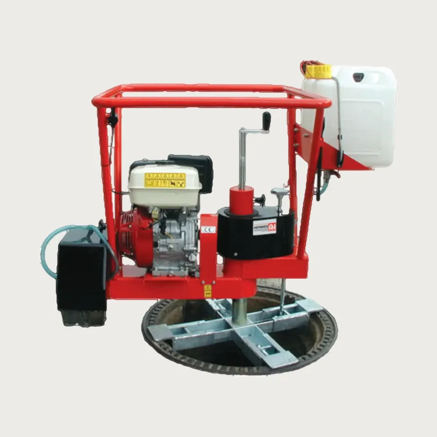 Halbautomatische Schachtrahmen-Schneidemaschine SP-V-300 mit Honda-Benzinmotor, Wassertank und Zentrierkreuz